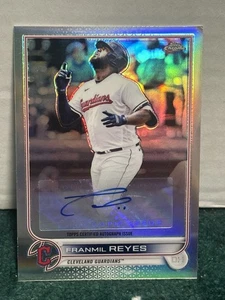 2022 Topps Chrome #AC-FR Franmil Reyes Rifrattore Auto Cleveland Guardians - Foto 1 di 2