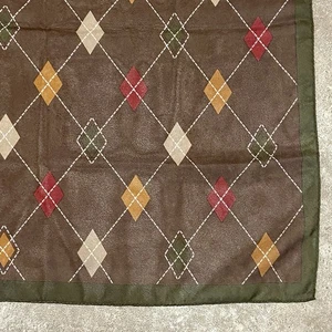 Vintage Argyle Shades Of Autumn quadratischer Schal 20” x 20”-Top - Bild 1 von 4