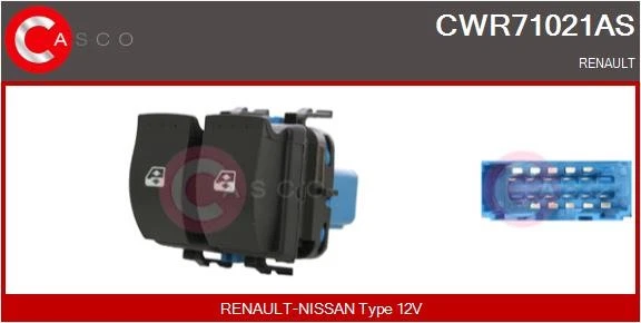 CWR71021AS CASCO Switch, window regulator for RENAULT - Image 1 of 1
