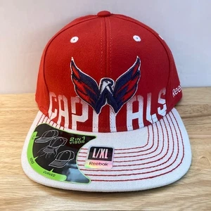 *NWT* WASHINGTON CAPITALS Reebok Red/White NHL Official Fitted Hat (L/XL) - Picture 1 of 8