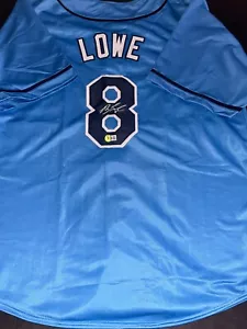 Brandon Lowe Tampa Bay Rays Auto Signed Custom Jersey Beckett Witness . - Picture 1 of 3