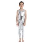 Combinaison de gymnastique métallique brillante pour filles justaucorps pantalon de danse legging vêtements de danse
