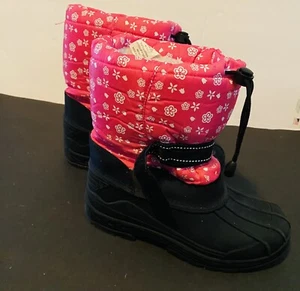 Botas de Nieve SkaDoo - Talla 5 Niños Grandes - Rosa y Negro Niños Botas de Nieve - Imagen 1 de 4