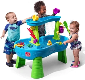 Rain Showers Splash Pond Toddler Water Table, Kids Water and Sand Activity Senso - Picture 1 of 12