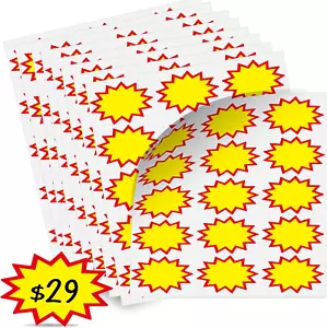 Garage Sale Stickers, Removable Adhesive Yards Price Sticker with Large Blank Wr - Picture 1 of 12