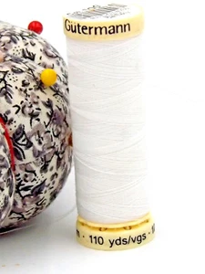 GUTERMANN - Sew All Thread -100% Polyester- 100m - WHITE #800 - Picture 1 of 2