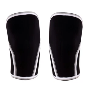 1 Pair 7mm Knee Sleeves Powerlifting Weightlifting Brace Support Pain Relief - Picture 1 of 29