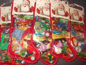 JUNGEN 14" VINTAGE FILZ Weihnachtsstrumpf mit 1960er-80er Jahre Spielzeug, ZYKLUS ~ GUMBY POKEY NOS - Bild 1 von 8