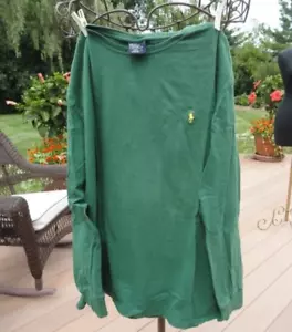 Vintage Ralph Lauren grünes Langarm Hemd gelb Logo Größe L 100% Baumwolle - Bild 1 von 6