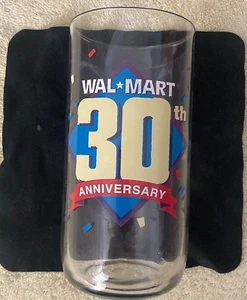 Walmart 30th Anniversary (1962-1992) 6" Glass Tumbler by Coca Cola, Vintage USA - Picture 1 of 5