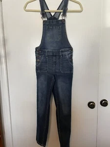 SO Denim Jean Bib Overalls Girls 10 Blue Stretchy Casual Pockets - Picture 1 of 5