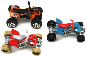 Hot Wheels ATV's Quads Lot of 3 Orange Vtg '86 Aqua '02 Red '03 Vintage Toys - Picture 1 of 6