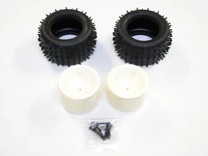 NEW ASSOCIATED RC10GT Tires Rear & Wheels White GOLD Edition GT24 - Picture 1 of 3
