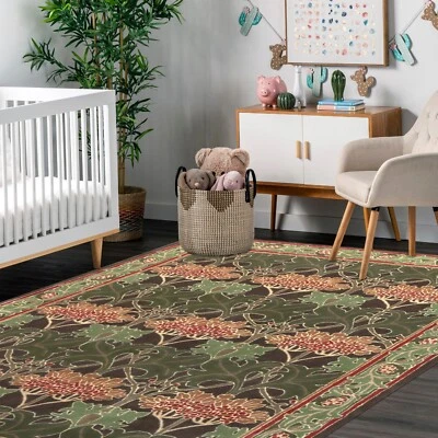 Womenarts New Handmade Tufted Woolen Area rugs & carpet Antique Design No Tariff - Image 1 of 4