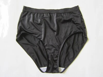 Vintage Breezies SIGNATURE BAND SECOND SKIN SATIN HI LEG BRIEF SILKY PANTY 8 XL - Image 1 of 4