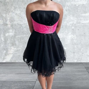 Black & Pink special occasion dress Size 6 prom party cocktail - Picture 1 of 5