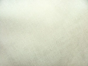 Off White Linen Look Lead Weighted Voile Muslin Curtain Fabric Extra Wide 300cms - Picture 1 of 6