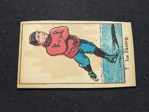 1920 W542 Sports Drawings Strip Card # 7 Ice Skating (VG/EX) - Picture 1 of 3