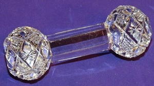 BEAUTIFUL CUT CRYSTAL KNIFE HOLDER W/ MULTI-FACETED DIAMOND PATTERN STAR - Picture 1 of 5