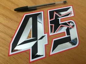 Scott Redding Race Número 45 - (Grande) - VENDEDOR DEL REINO UNIDO - Cromado - Imagen 1 de 1