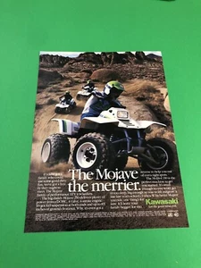 1987 1988 KAWASAKI MOJAVE 250 110 ORIGINAL PRINT AD PRINTED ADVERTISEMENT - Bild 1 von 1