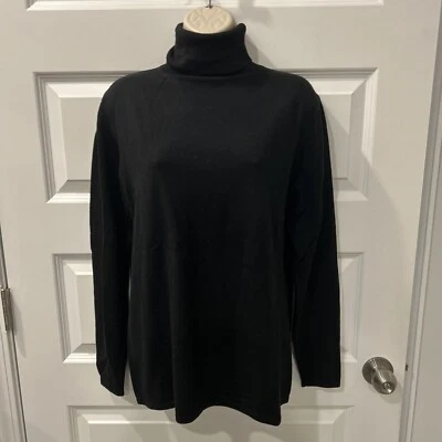 Sutton Studio для Bloomingdale's Sz L черный 100% новый шерсти водолазка (L4) - Изображение 1 из 4