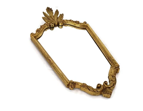 Ornate Mirror Resine Gold Gilded Ornate Hollywood regency style Shell Cover