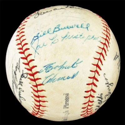 1960-61 Pittsburgh Pirates Team Signed Baseball 28 SIGS Clemente Mazeroski JSA - Image 1 of 4