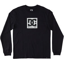 DC Shoes Mens Square Star Long Sleeve Crew Neck Cotton T-Shirt Top Tee - M