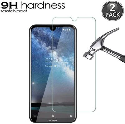 Тонкий прозрачный 9H закаленное стекло протектор экрана для телефонов Nokia (упаковка из 2) - Изображение 1 из 4