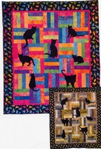 Feline Drive Fabric LAP KITTIES Cat Lap Quilt Prairie Pieces PATTERN ONLY! - Picture 1 of 7