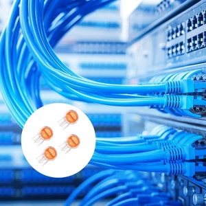 200pcs Cavo Ethernet Cavo Telefonico Terminali Rj45 Cavo Connettore Terminali - Foto 1 di 12