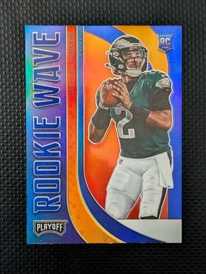  2020 Panini Playoff Jalen Hurts BLUE Rookie Wave RC Philadelphia Eagles - Image 1 of 2