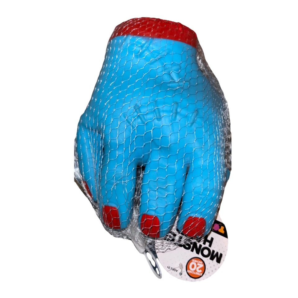 Halloween Zombie Monster Hand Stretchy Squeezy Toy Stress Reliever Blue 8" - Image 1 of 1