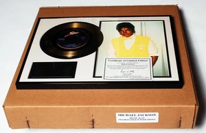 DISQUE D'OR officiel  Michael JACKSON  KING of POP  "Billie Jean"  NEUF - Imagen 1 de 4