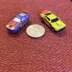 Micro Machines Loose Lot LineUp Racing Purple v Yellow race car LGTI Hasbro 25gg - Picture 1 of 5