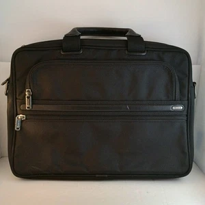 TUMI Alpha Ballistic Nylon Large Screen Laptop Briefcase Bag Black 16” Luggage - Picture 1 of 8