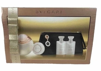 BVLGARI AQVA DIVINA PERFUME PRESENTE CONJUNTO SPRAY EDT 2,2 OZ LOÇÃO SABONETE SACO GEL BANHO - Imagem 1 de 4