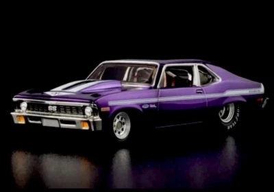 Chevy Nova SS Yenko 1972 exclusivo de Hot Wheels RLC púrpura en mano listo para enviar Foto 1 de 3