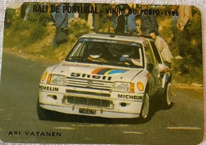 ⭕VTG card pocket calendar 1986 ARI VATANEN Rally - Picture 1 of 2