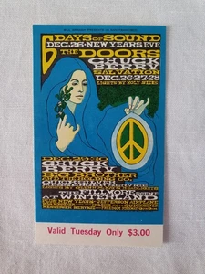 Vintage Ticket-The Doors-December 1967 -Winterland San Francisco CA + FREE Photo - Picture 1 of 9