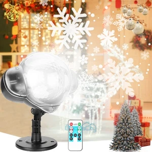 Proyector De Luz Led De Copo De Nieve Para Navidad, Proyección De Nevadas - Picture 1 of 15
