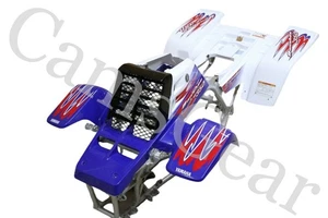 Yamaha Banshee fenders + gas tank plastic + grill + graphics RED WHITE BLUE OEM - Picture 1 of 10