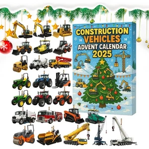 Construction Vehicles Advent Calendar 2025, 24 Days Christmas Countdown Calendar - Picture 1 of 7