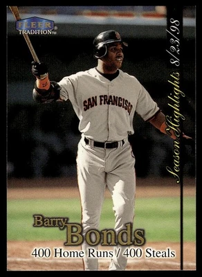 1998 Fleer Tradition Update #U4 Barry Bonds San Francisco Giants - Image 1 of 2