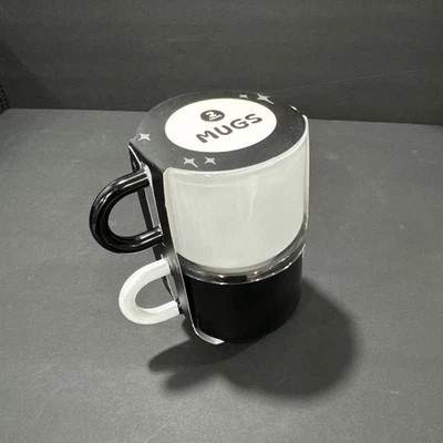 Pack de 2 tazas de café de cristal blanco y negro envío gratuito Foto 1 de 3