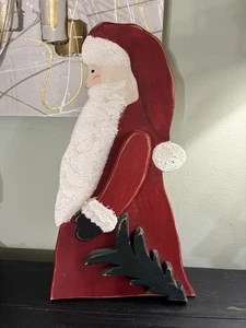 "Árbol de transporte de Papá Noel tallado en madera 18""" - Imagen 1 de 7