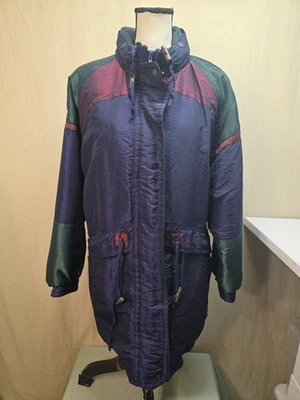 Abrigo De Colección Nueva Imagen Para Mujer Talla 20W Chaqueta Verde Púrpura Algodón Nylon Usado en Excelente Condición Foto 1 de 4