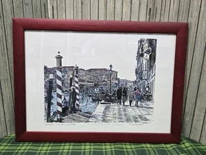 3 X R. Zacharias Framed/Matted Print Signed Rome Venice Italian Art Prints - Picture 1 of 11
