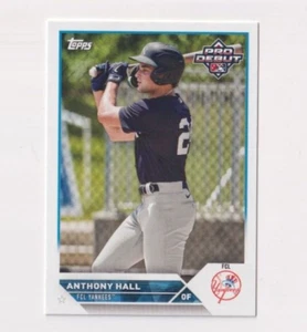 (8) Anthony Hall 2023 TOPPS PRO DEBUT ROOKIE LOT #PD-13 FCL YANKEES RC - Picture 1 of 1